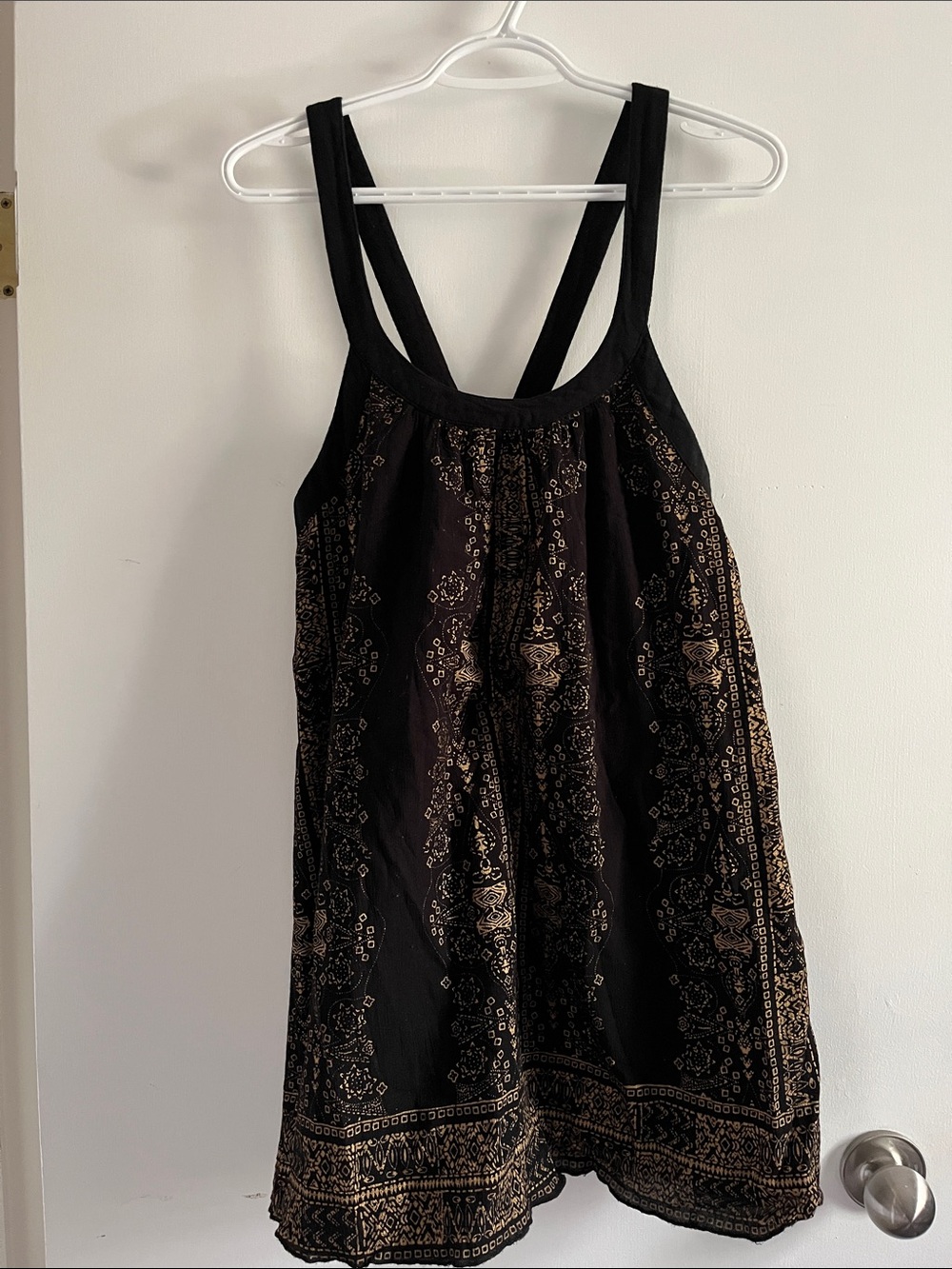 Black and gold dress